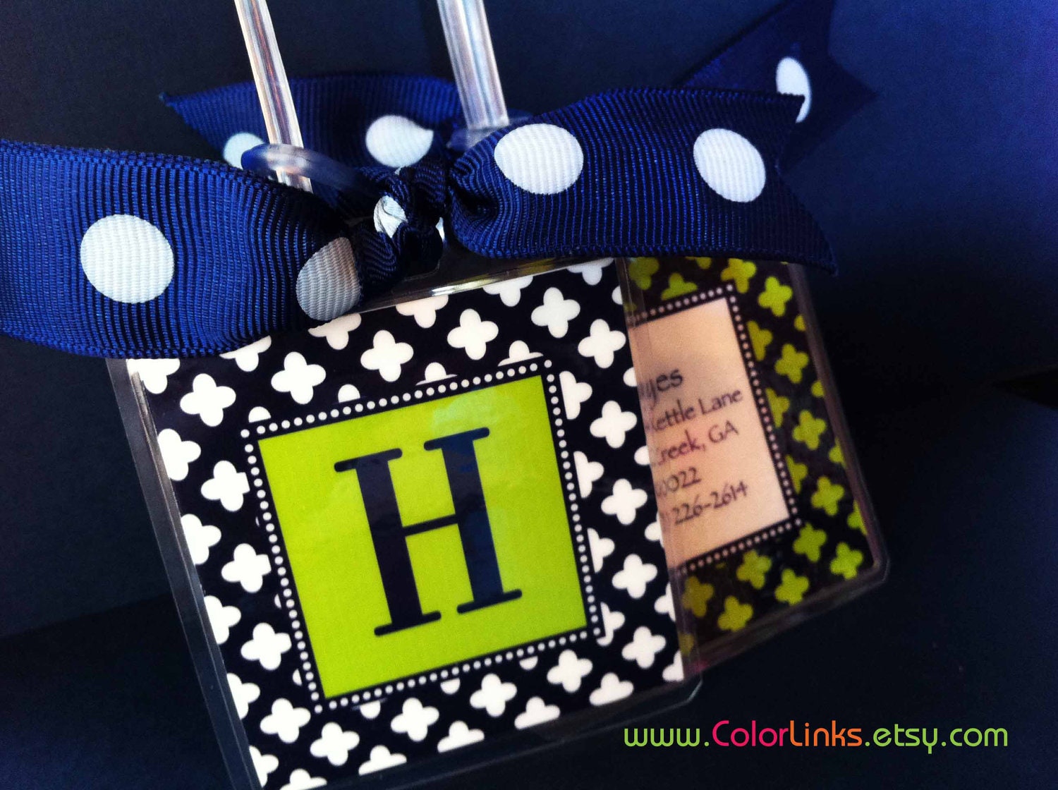 SQUARE monogrammed luggage tag (set of 2)