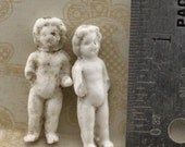 Tiny Frozen Charlotte Vintage German Dolls 1.25 inch tall