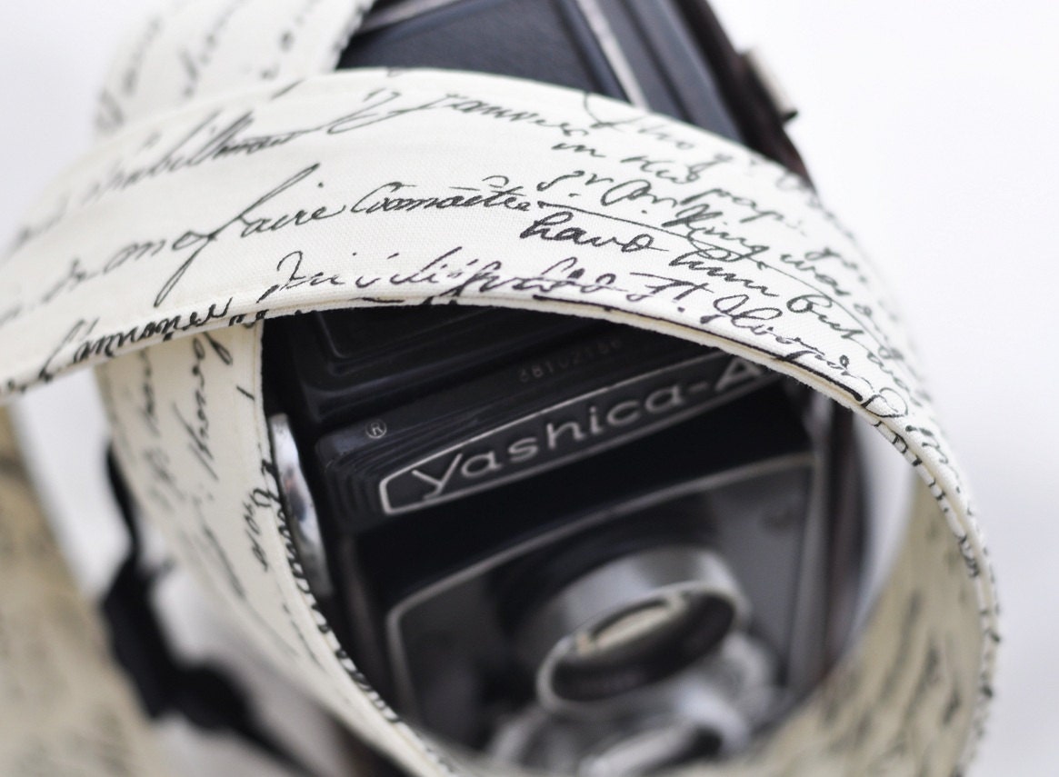 dSLR Camera Strap - Women's Accessories - Camera Strap - Paris Cafe - Off White Cream - gifts under 30 - Gift for Photographers