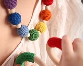 Nordic Rainbow Nursing / Babywearing /Teething necklace