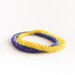 Neon yellow bangle bracelet. Bead woven rope stack bracelet, minimalist style tiny seed beads Trendy  jewelry