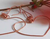 Dainty Copper Heart-Shaped Earrings