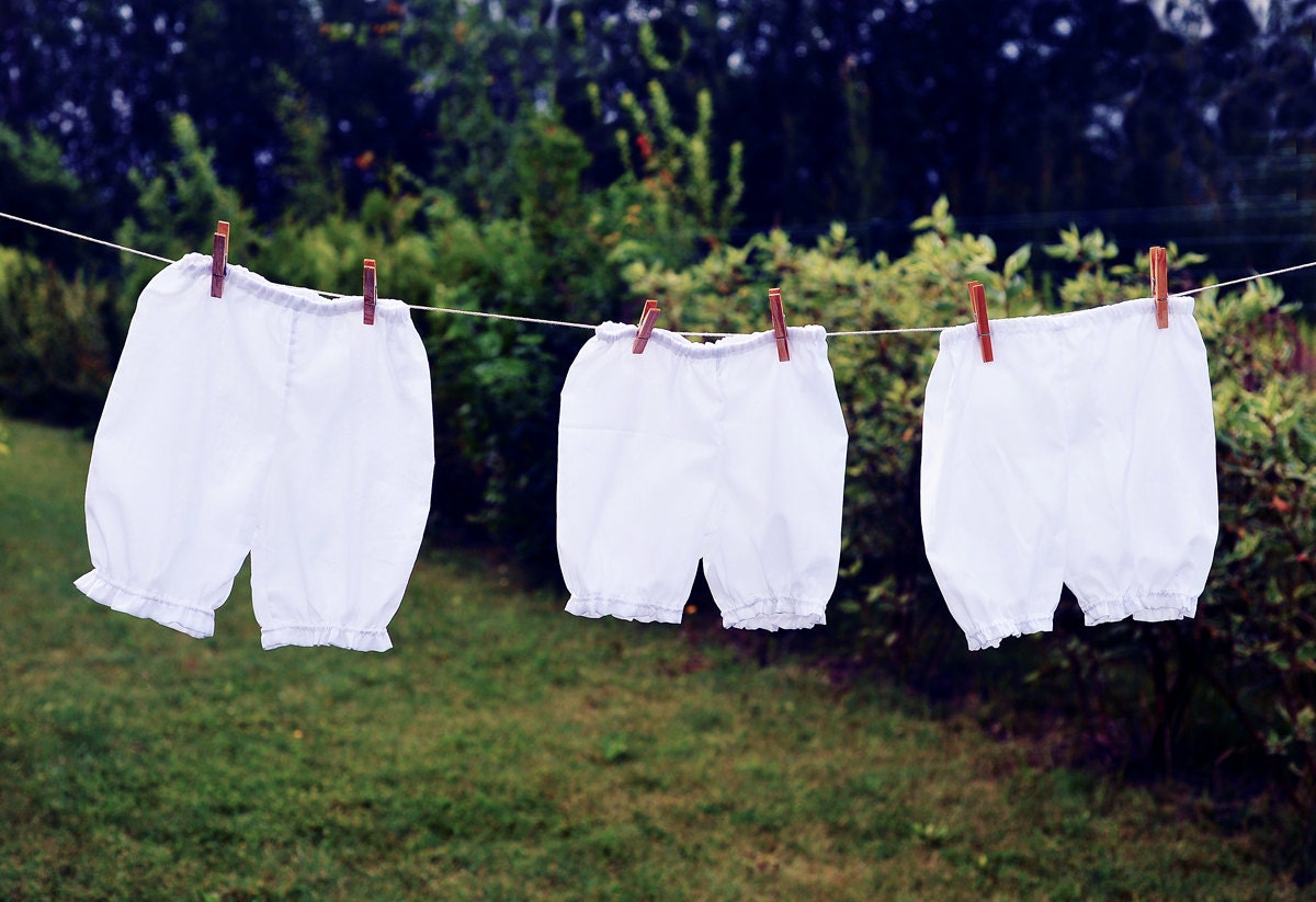 Girls white Pantaloons / Bloomers, Back to School, cotton lawn, for Baby and Toddler, Vintage Retro Style, all sizes / colors, made to order