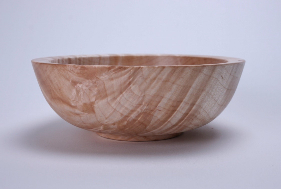 Quilted Maple Burl Wooden Bowl 941