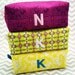 Custom Bridal Party Gift - 3 Small Box Bags - Your Choice of Fabric and Embroidery