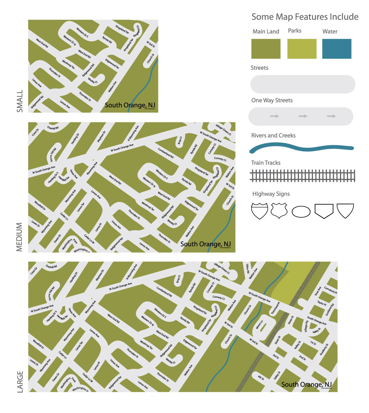 I am Here - your neighborhood custom map play mat - LARGE