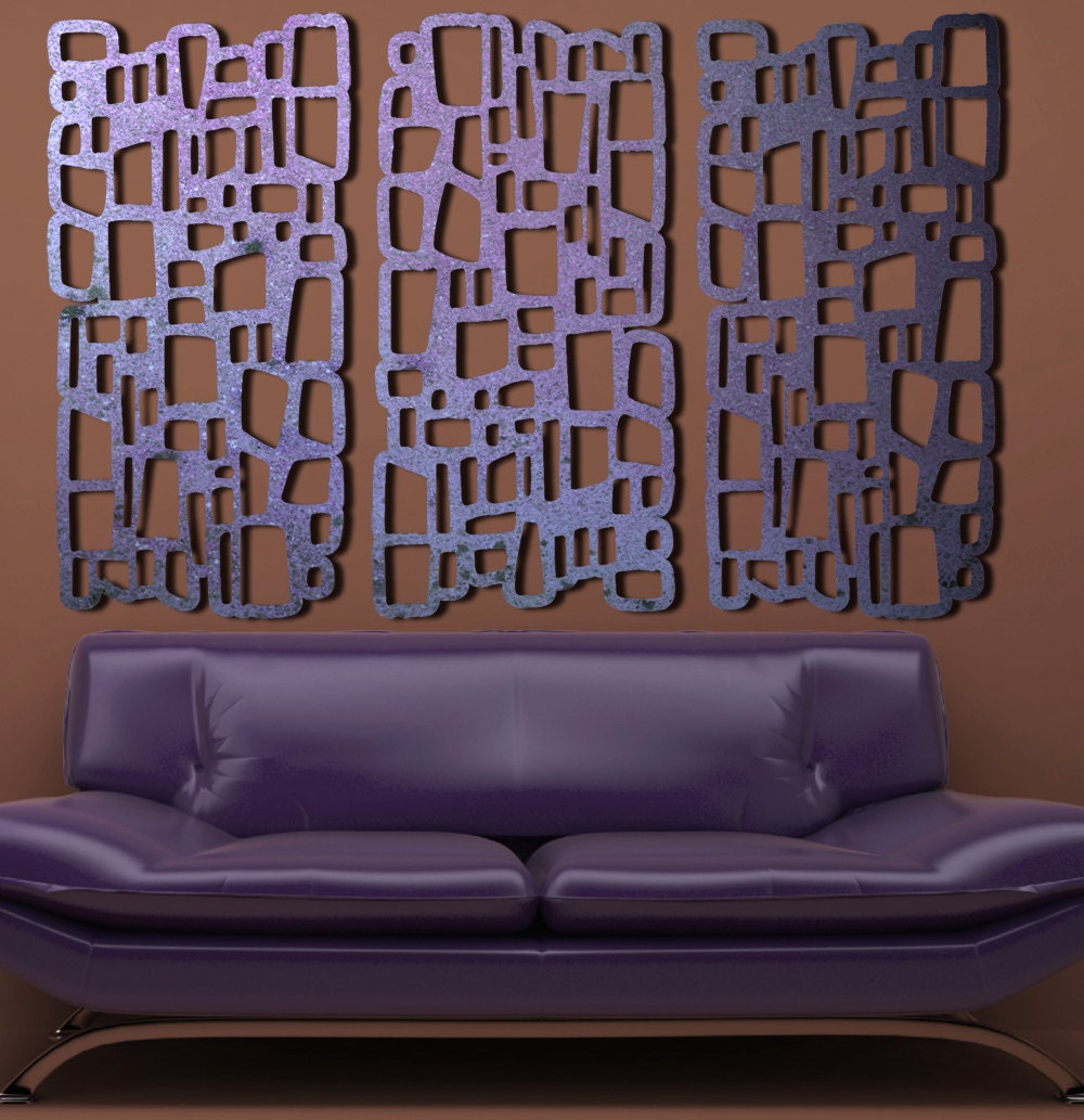 MOD ROCKS Trio Wall Art 23 X 46 Available in 25 colors