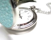 Turquoise Bubble Pocket Watch (Necklace)