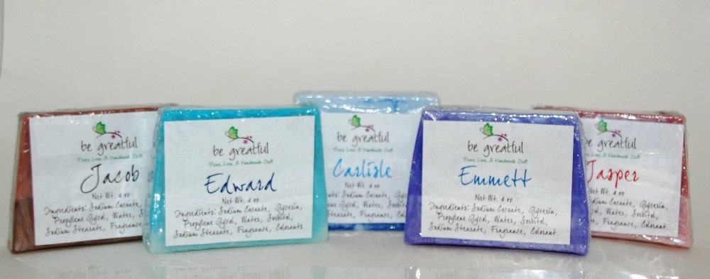 The Men of Twilight Inspired Fragrances Soap Collection