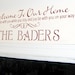 PERSONALIZED Family Name Sign - "Welcome To Our Home, May Peace Be With You While You Stay and Joy Be With You On Your Way" 8 x 24