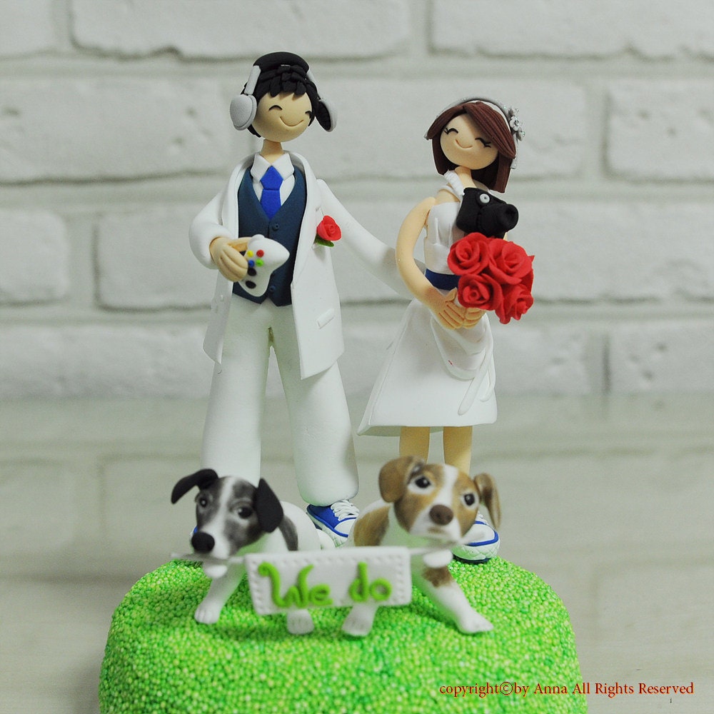 Game and photo mania couple custom wedding cake topper decoration