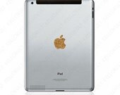 iPad 3 & 2 Sparkling Gold Apple Overlay