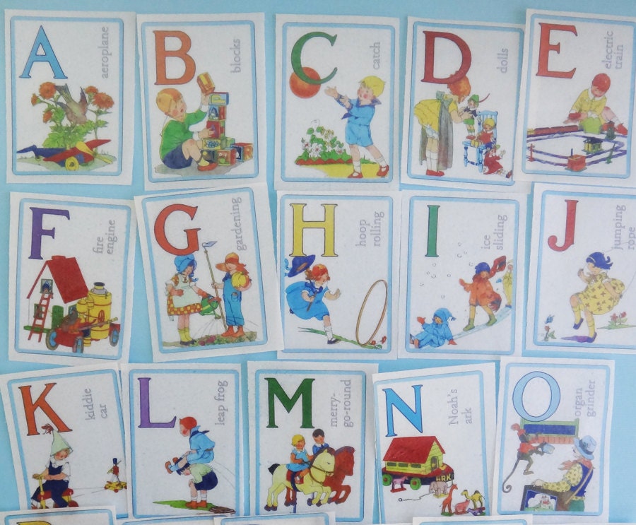ABC Flashcard Edible Image wafer papers for your baked cookies, cakes, chocolate bars, brownies and rice krispie treats