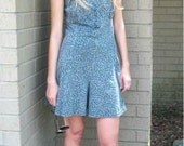 90s Grunge Floral Green Romper Jumper Jumpsuit