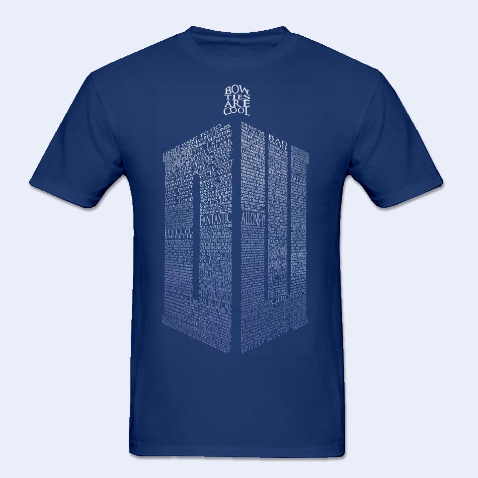 Doctor Who Tshirt Typography 2X or 3X