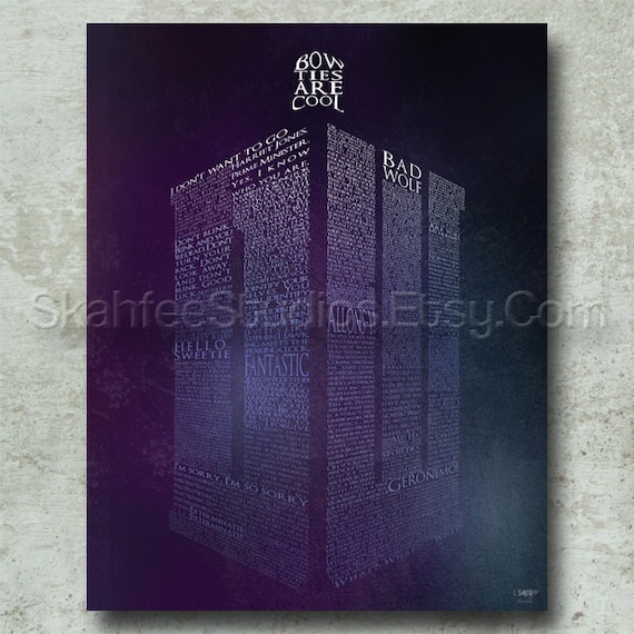 Doctor Who Tardis Poster Art Print  11x14 -Print Only