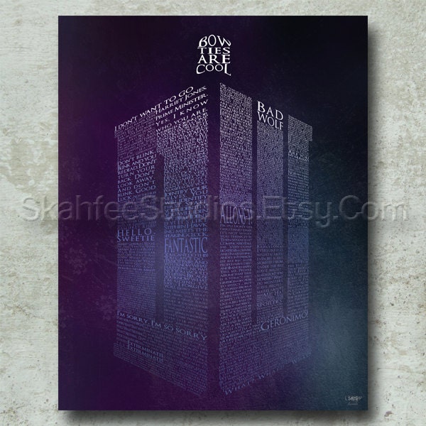 Doctor Who Tardis Poster Art Print 11x14 -Print Only