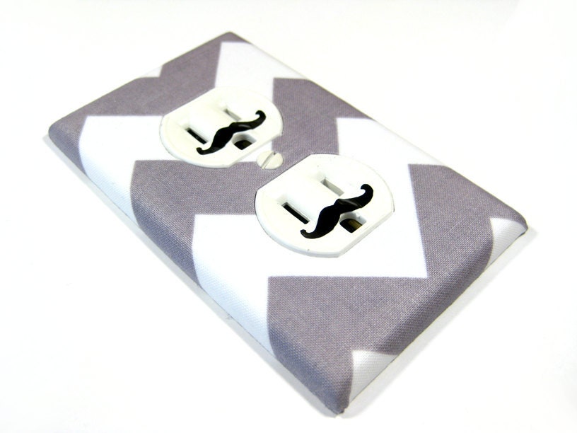 Small Mustache Vinyl Decal Perfect for Electrical Outlet