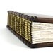 custom wedding photo album unique wood book in Black Walnut /  personalized rustic black brown yellow / made to order