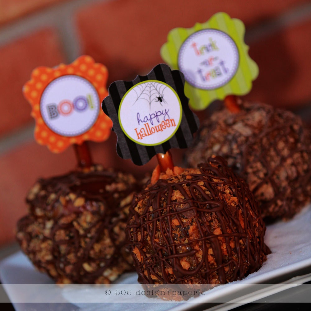 Printable Halloween Cupcake Topper by 505 Design Paperie Il_170x135
