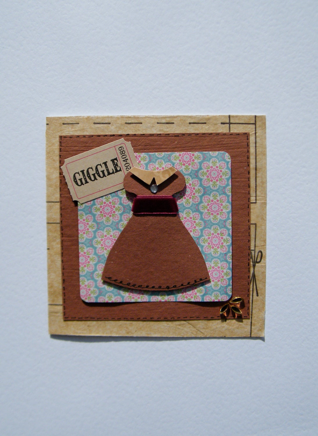 Handmade vintage girly birthday card greeting card miss you stationary paper goods flowers fashion for woman girls teens