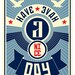 LARGE illustration print 11.70 x 16.50 (A3). Have a nice day (Blue). (Special spring offer: Get a geometric poster for free)