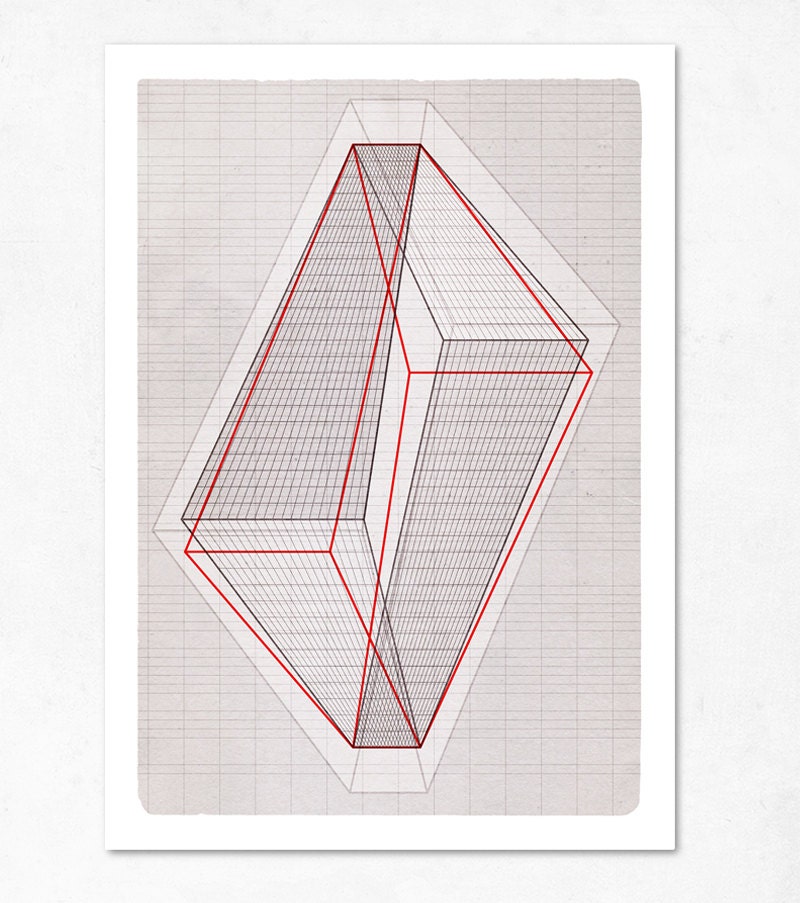 Box. Geometric large print 11.70 x 16.50 (A3). (Special spring offer: Get a geometric poster for free)