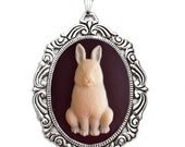 Bunny Rabbit Cameo Necklace