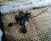 Love Letter Lost - sea glass, antiqued bronze and love letter necklace