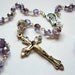 Lilac Czech Glass Five Decade Catholic Rosary