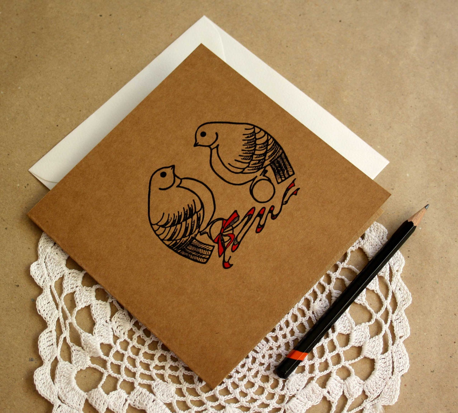 Two Finches Card