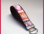 Hello Kitty Key Fob - Wristlet - Keychain - Retro Kitty - Espresso Brown