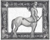 8x10 Giclee Illustrated Print of Centaur Mythological Beast