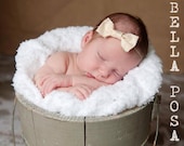 SALE-Vintage Bow 3 peice Headband Set Newborn Photography Prop