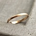 Women's Gold Wedding Band, 2mm Half Round Slim Recycled 14k Yellow Gold Ring Brushed Gold Wedding Ring - Made in Your Size