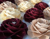 Handmade Paper Flowers - Ruffled Roses - Wedding Decoration - Baby Shower - Customized Colors - Set of 25 - Made To Order