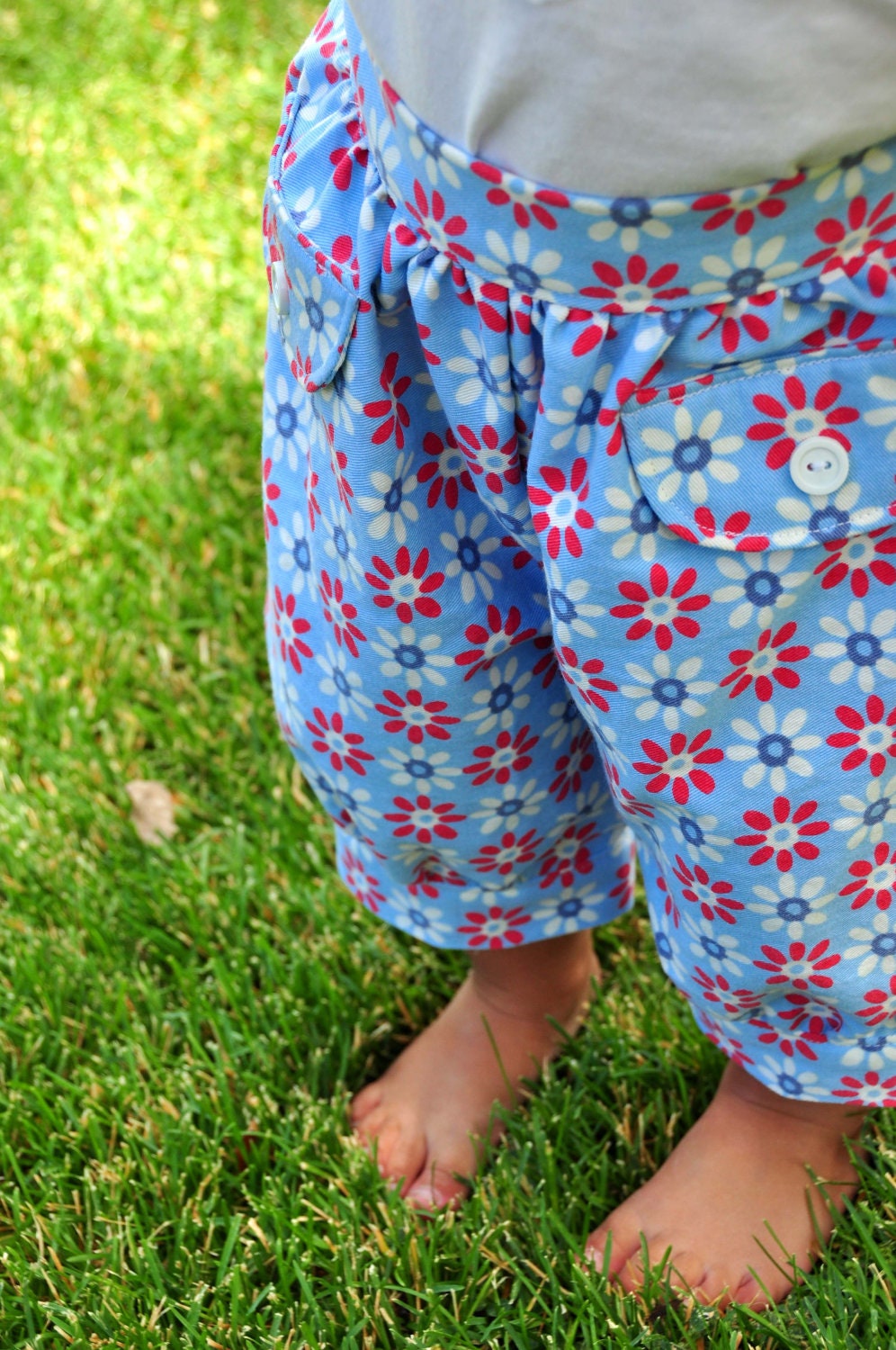 Girls' Sewing e-Pattern: Bloomers and Flutter Top/Dress Summer Set (PDF, e-pattern INSTANT DOWNLOAD)