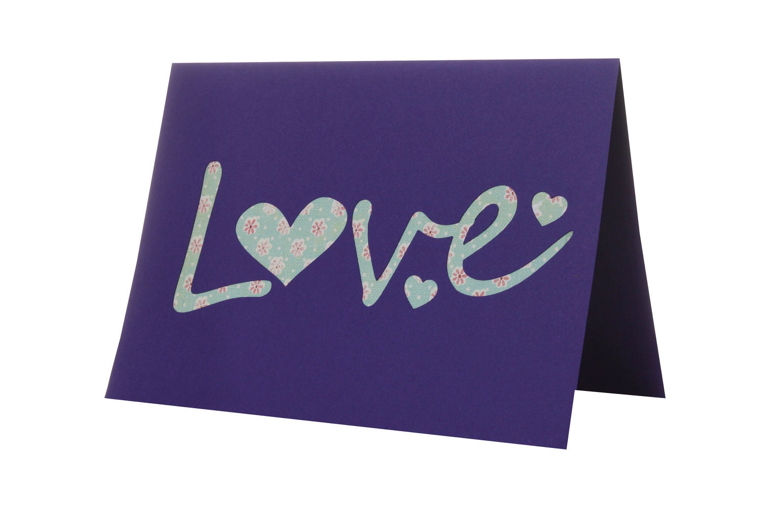 Purple LOVE card -- I love you