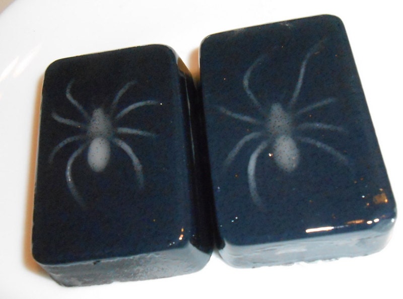 Halloween Soap- Spooky Spiders-Creepy - All Natural Glycerin Soap - mountainowlsoap