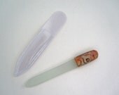 Nail File, Mini Glass Nail File, Abalone Glass Nail File