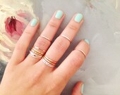 BUILD YOUR OWN - Set of 4 Rings - Any Size/Texture/Color - 925 Sterling Silver