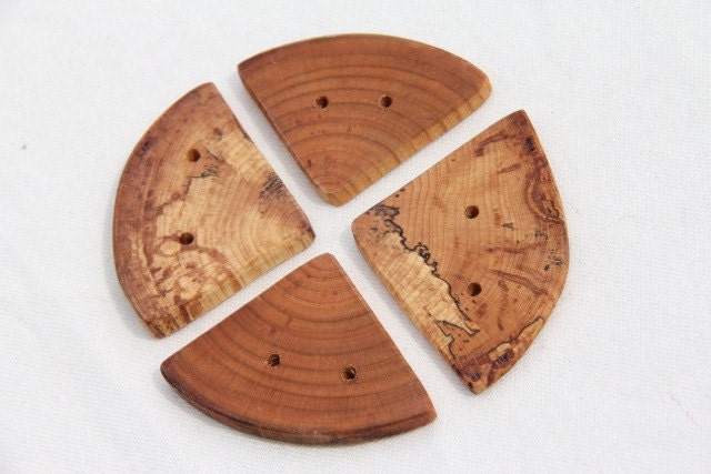 quarters - 4 triangles - a mix of cherry and spalted beech