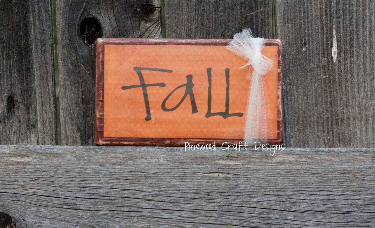 Fall 2X4 primitive wood stacker...I have other colors of paper for preferences