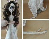 Art Doll VESPA Cyclops Animal Bunny Primitive Shabby Chic Posable Bjd Rabbit OOAK Sale