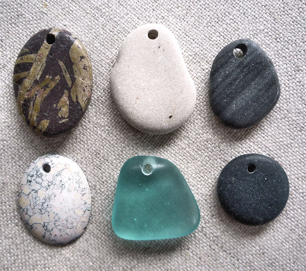 Handmade Pendants on Stone Pendants Handmade Five Lake Superior Top By Ginnysart