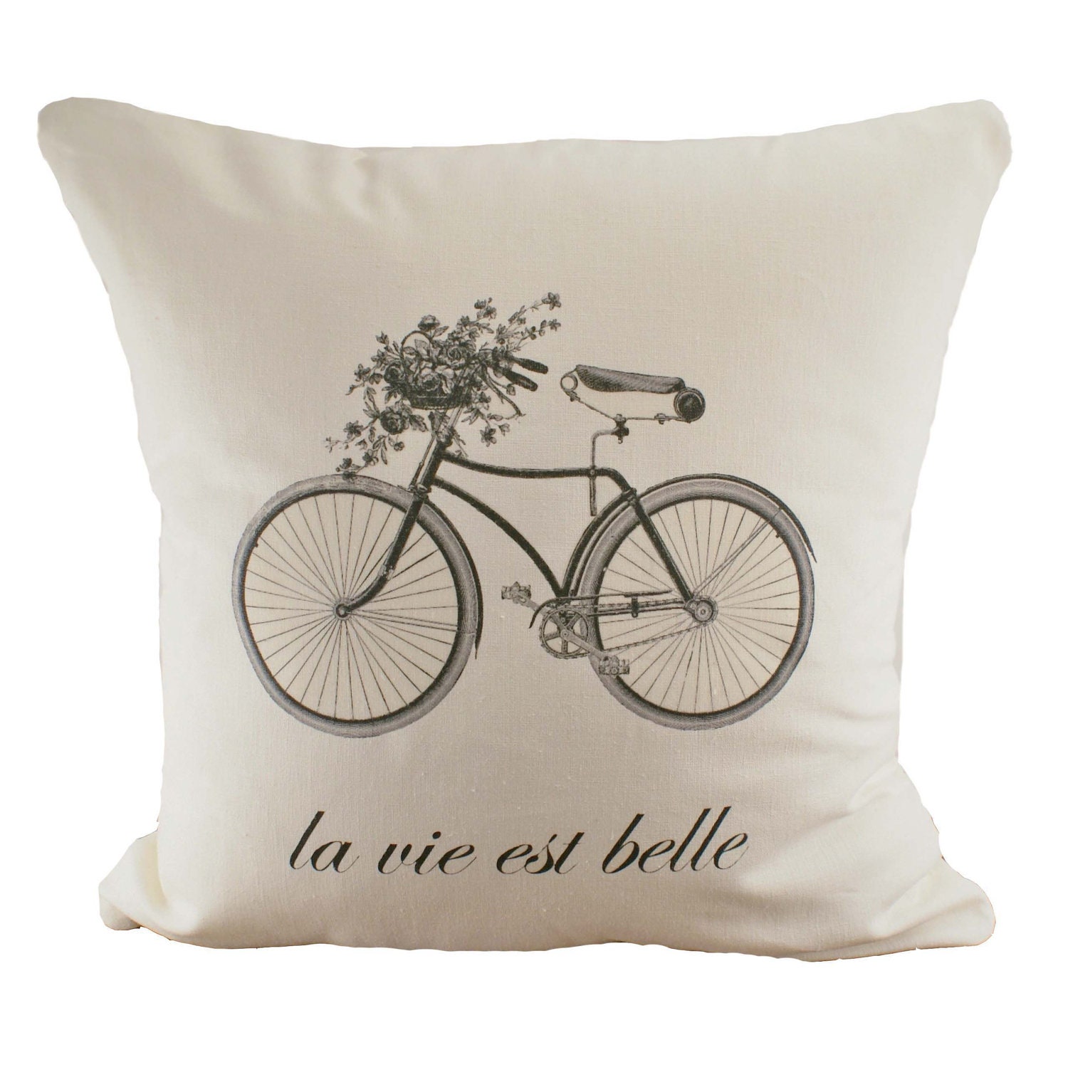 La Vie Est Belle - Hemp and Organic Cotton Cushion Cover - 18x18