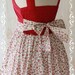 Summer Time II - Stunning Spring Summer Sundress Burgundy Top Petite Floral Printed Skirt Embroidered Matching Bow Girly Style