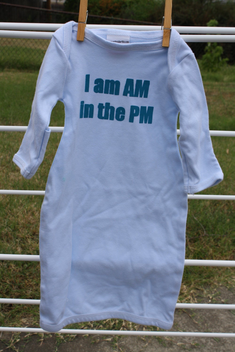 Custom "I am AM in the PM" Onesie