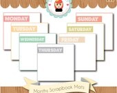 Documented 365 Days of the Week Scrapbook Mats Digi Kit by Sarah Hurley Digital & Hybrid Scrapbooking / Crafts