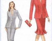 Womens Plus Size Jacket, Skirt & Pants Sewing Pattern, Office Fashion, Vogue 8046 sizes 16, 18, 20, 22, uncut